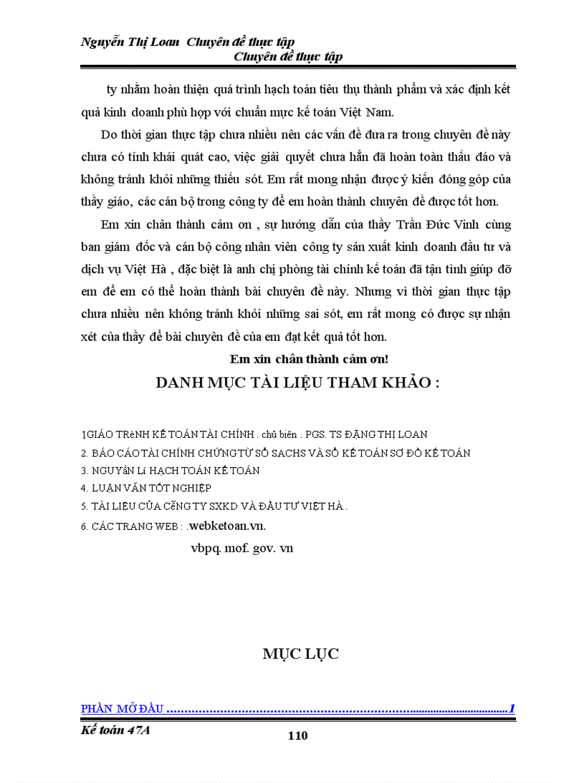 image for page Hoàn thiện hạch toán tiêu thụ thành phẩm và xác định kết quả kinh doanh tại công ty sản xuất kinh doanh đầu tư và dịch vụ Việt Hà 1