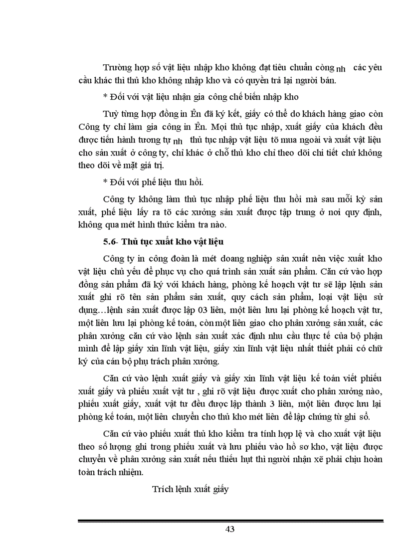 image for page Tổ chức hạch toán kế toán nguyên vật liệu ở công ty in Công Đoàn 1