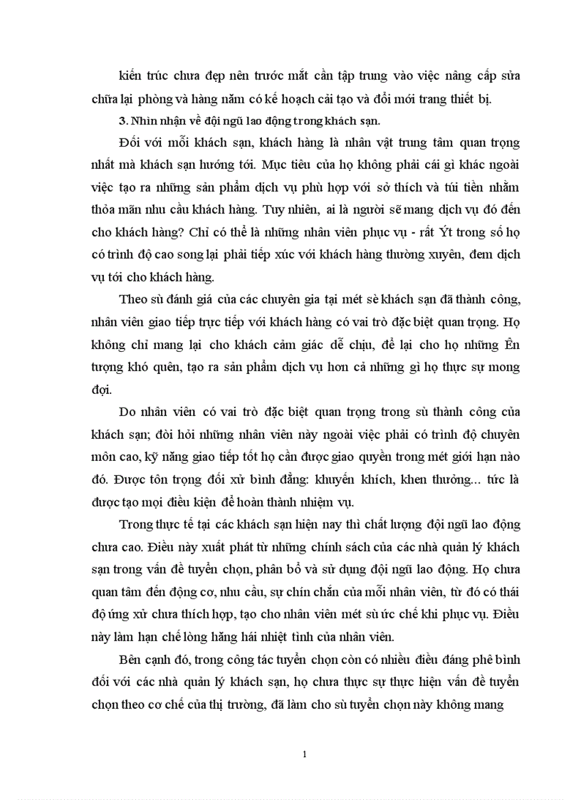 Một vài giải pháp để nâng cao chất lượng dịch vụ trong các khách sạn