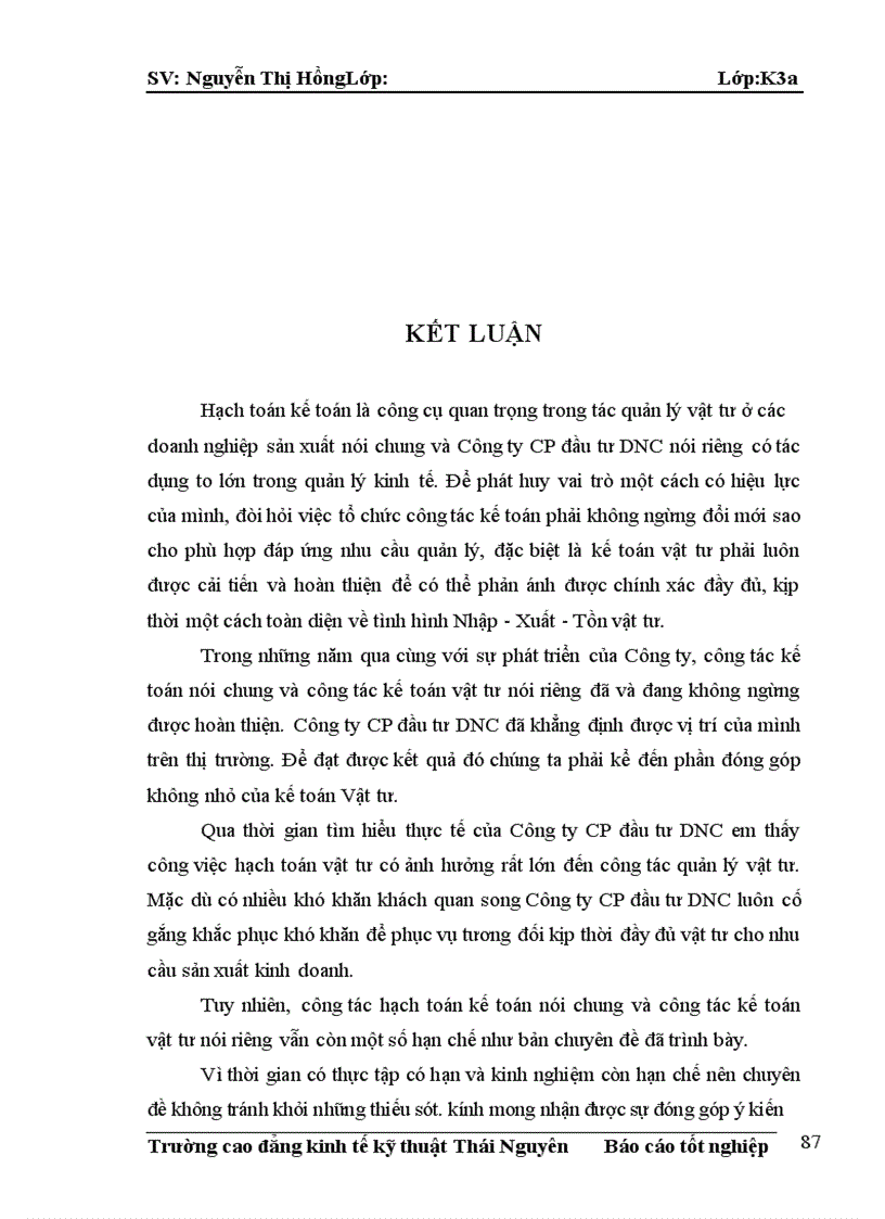 image for page thực trạng công tác kế toán nguyên vật liệu và công cụ dụng cụ tại công ty cổ phần đầu tư dnc 1
