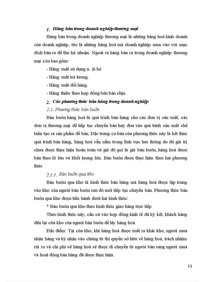 image for page Hoàn thiện kế toán nghiệp vụ bán hàng tại công ty Thương mại Dịch vụ Thời trang Hà nội 1