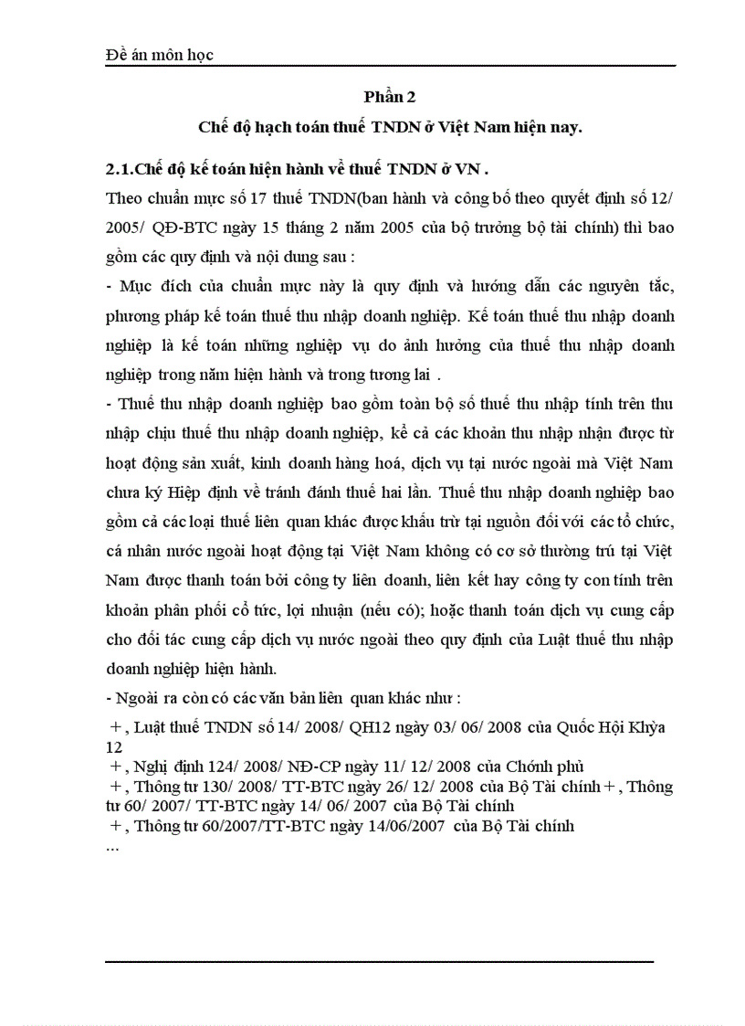 image for page Bàn về chế độ hạch toán thuế thu Nhập Doanh Nghiệp ở VN hiện nay