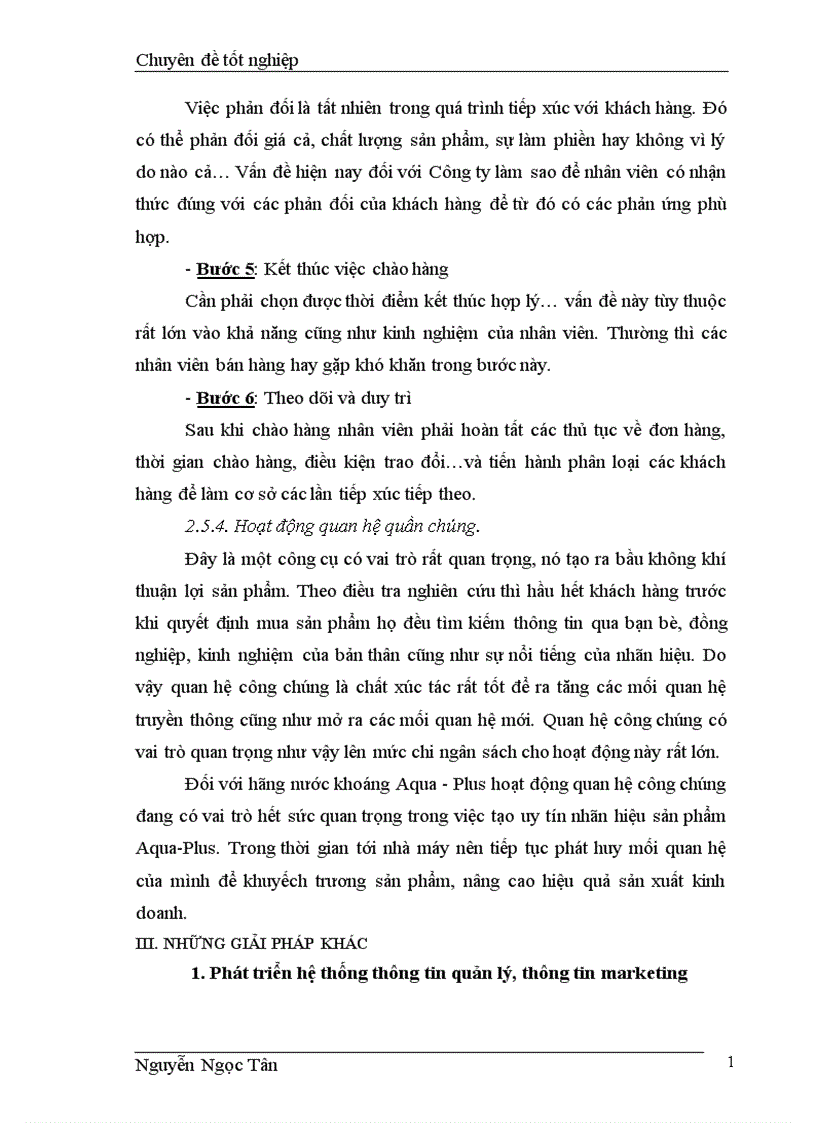 image for page Hoàn thiện giải pháp marketing hỗn hợp nhằm phát triển thị trường nước khoáng của công ty TNHH Sana 1