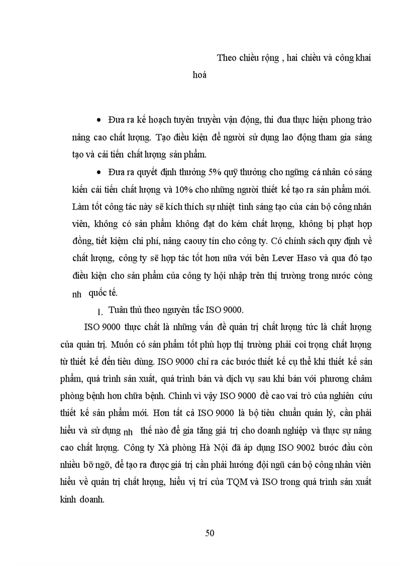 image for page Một số biện hoàn thiện quản lý chất lượng ở công ty xà phòng Hà Nội