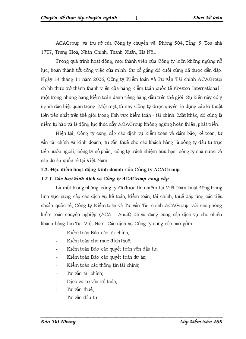 image for page Hoàn thiện kiểm toán chu trình hàng tồn kho trong kiểm toán Báo cáo Tài chính do Công ty Kiểm toán và Tư vấn Tài chính ACAGroup thực hiện 1