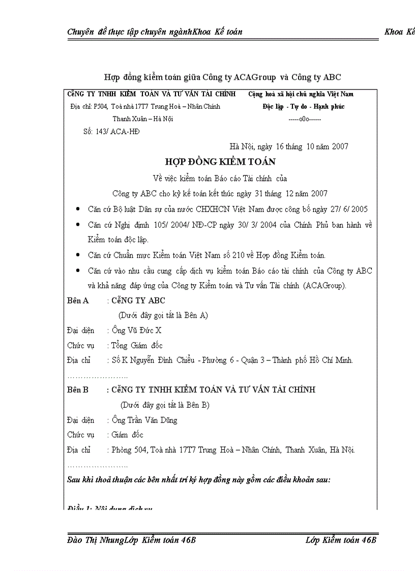 image for page Hoàn thiện kiểm toán chu trình hàng tồn kho trong kiểm toán Báo cáo Tài chính do Công ty Kiểm toán và Tư vấn Tài chính ACAGroup thực hiện 1