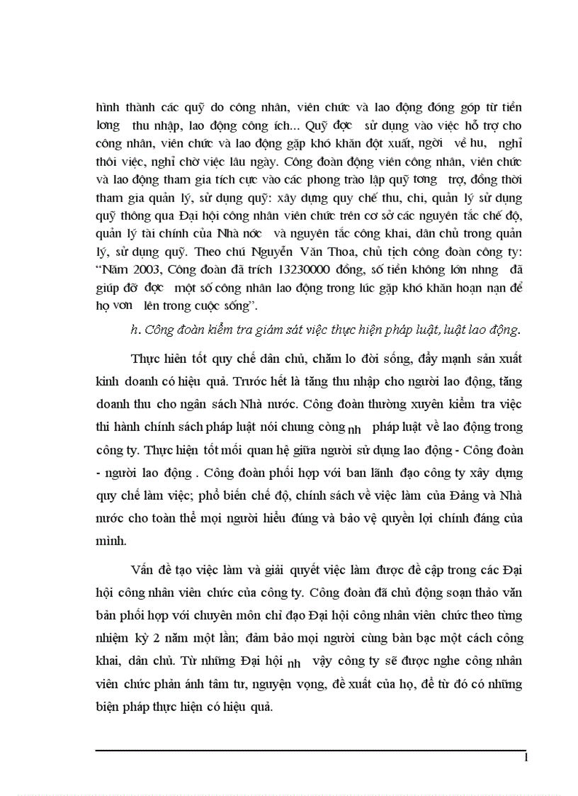 image for page Vai trò của Công đoàn đối với công nhân lao động tại công ty cổ phần dụng cụ số 1 trong giai đoạn hiện nay