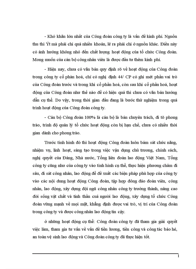 image for page Vai trò của Công đoàn đối với công nhân lao động tại công ty cổ phần dụng cụ số 1 trong giai đoạn hiện nay