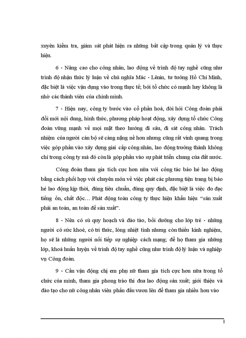 image for page Vai trò của Công đoàn đối với công nhân lao động tại công ty cổ phần dụng cụ số 1 trong giai đoạn hiện nay