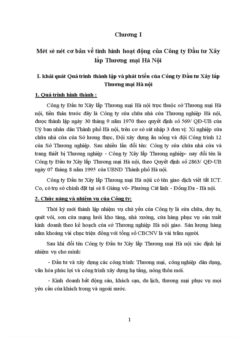 Một số biện pháp nhằm nâng cao công tác QTNS tại Công ty Đầu tư Xây lắp Thương mại Hà Nội 1