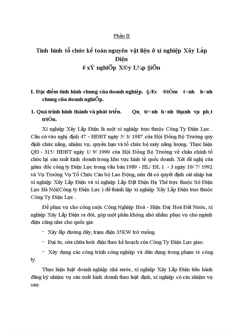 image for page Công tác kế toán nguyên vật liệu tại xí nghiệp Xây Lắp Điện 1