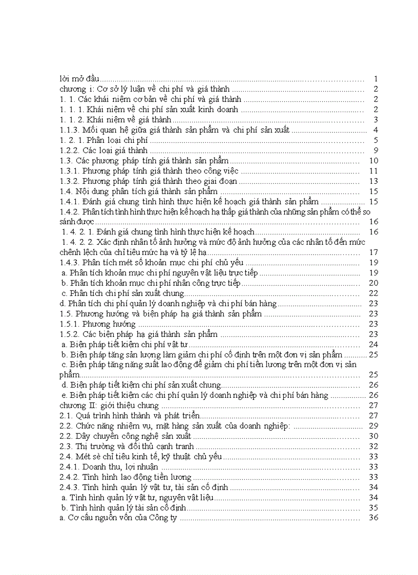 image for page Phân tích chi phí sản xuất kinh doanh và các biện pháp hạ giá thành sản phẩm tại Công ty Dệt may Hà Nội 1