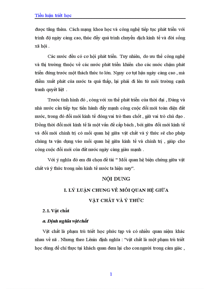 image for page Mối quan hệ biện chứng giữa vật chất và ý thức trong nền kinh tế nước ta hiện nay 1