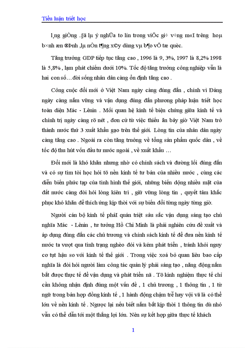 image for page Mối quan hệ biện chứng giữa vật chất và ý thức trong nền kinh tế nước ta hiện nay 1