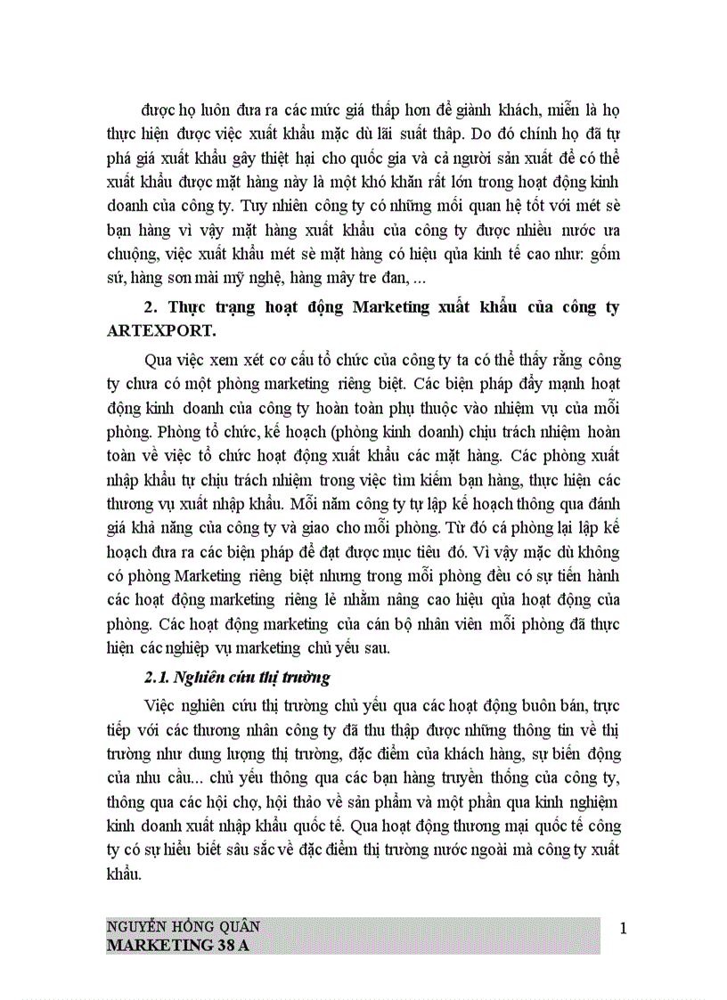 image for page Phát triển hoạt động Marketing trong kinh doanh xuất khẩu mặt hàng thủ công mỹ nghệ ở công ty xuất nhập khẩu ARTEXPORT 1