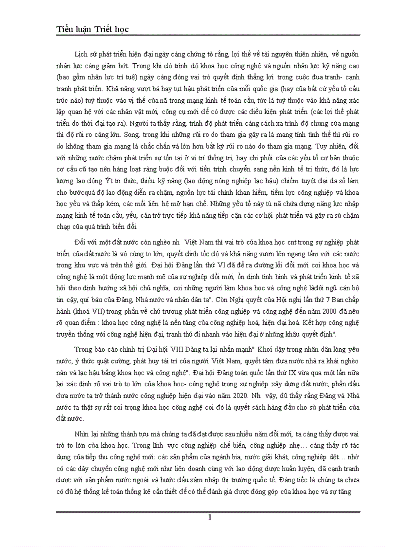 image for page Vai trò của ý thức trong đời sống xã hội và sự vận dụng của Đảng Cộng Sản Việt Nam trong quá trình đổi mới kinh tế hiện nay 1