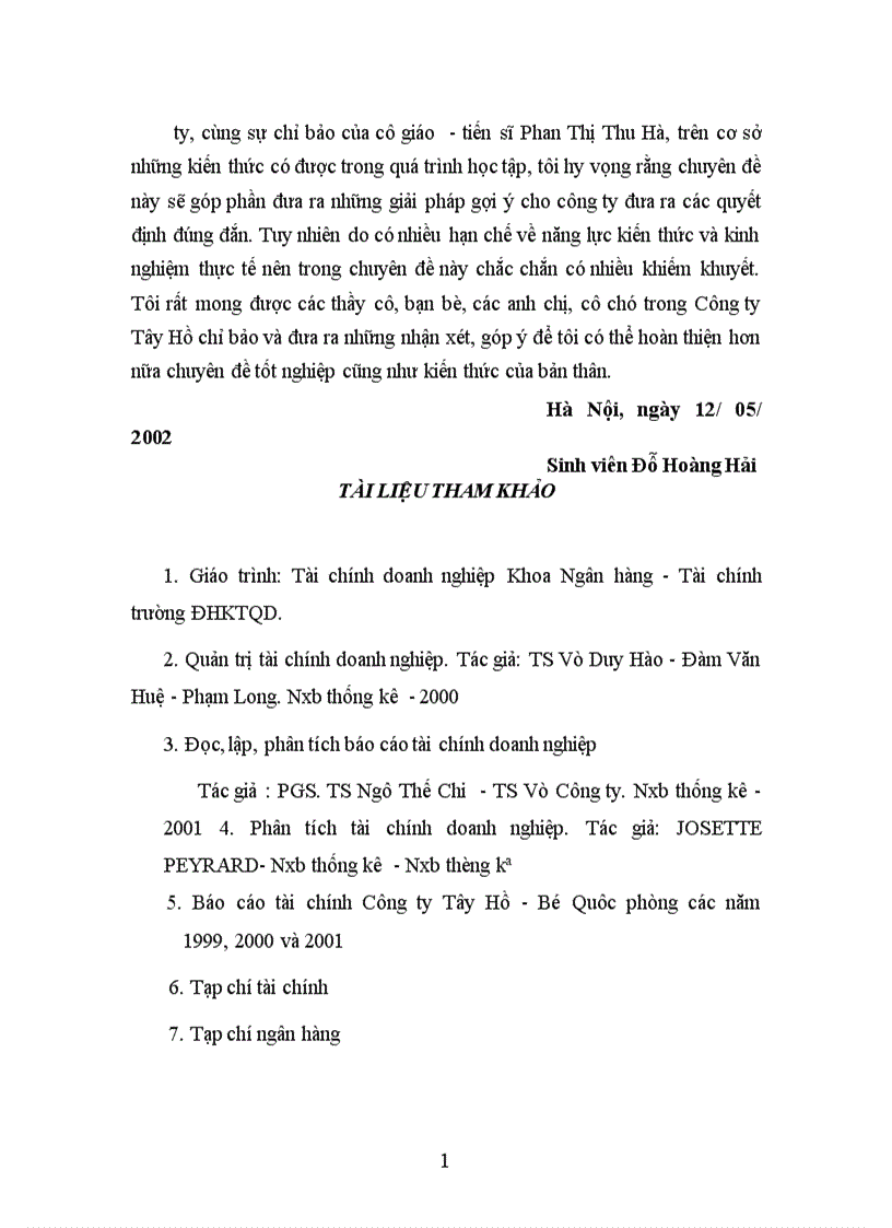 image for page Một số giải pháp nhằm nâng cao hiệu quả sử dụng vốn tại Công ty Tây Hồ 1