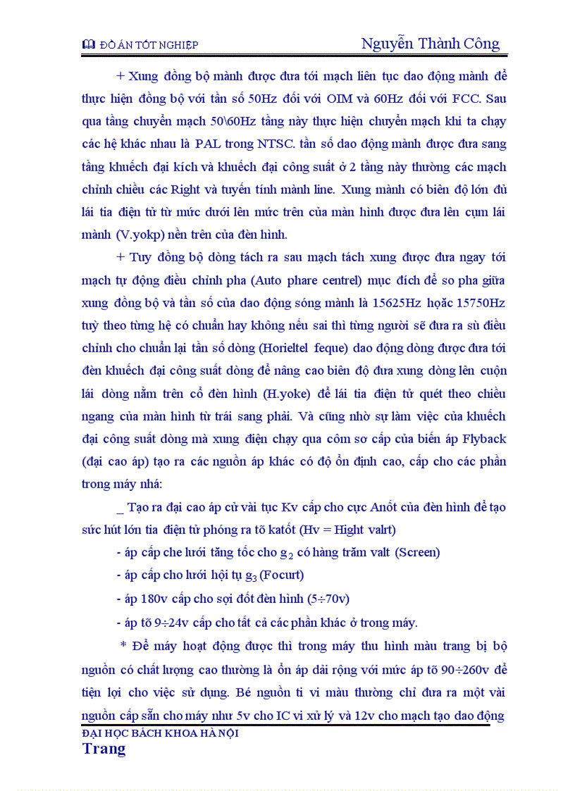 image for page Khối ổn áp nguồn trong máy thu hình màu