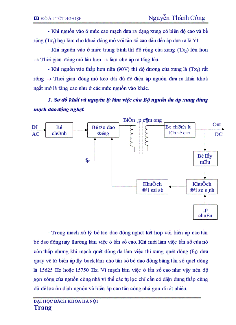 image for page Khối ổn áp nguồn trong máy thu hình màu