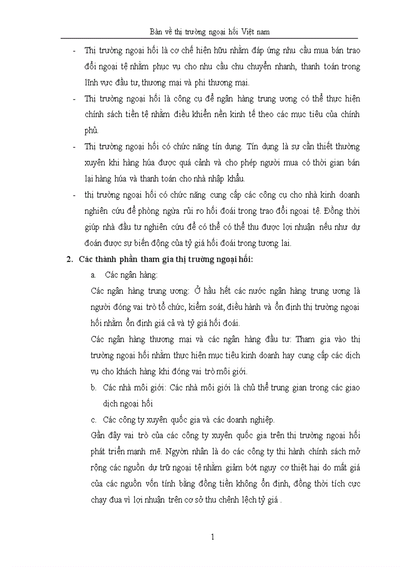 image for page Bàn về thị trường ngoại hối Việt nam 1