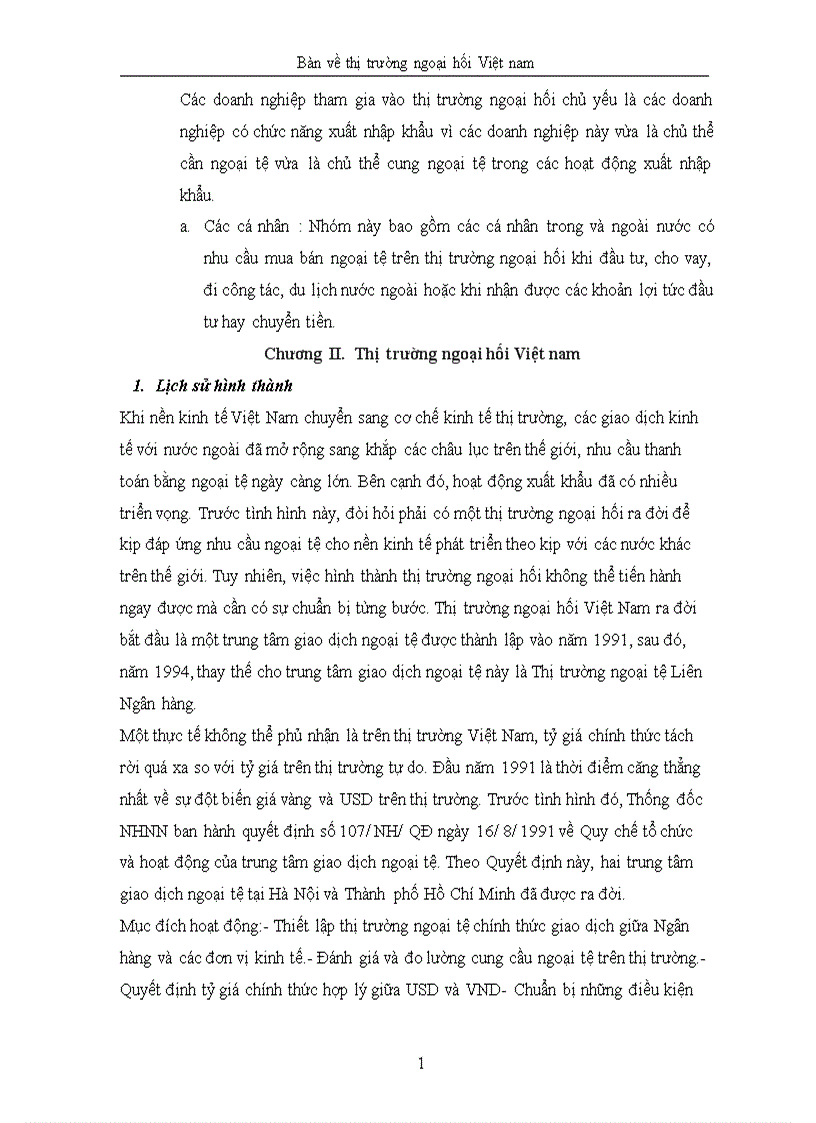 image for page Bàn về thị trường ngoại hối Việt nam 1