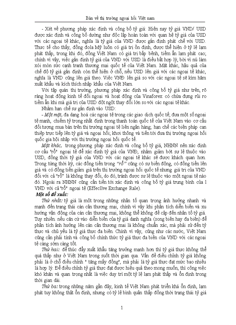 image for page Bàn về thị trường ngoại hối Việt nam 1
