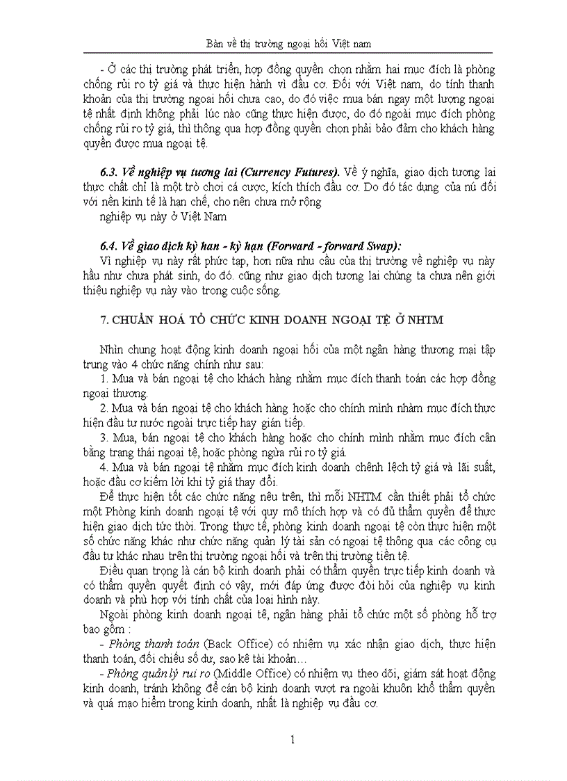 image for page Bàn về thị trường ngoại hối Việt nam 1