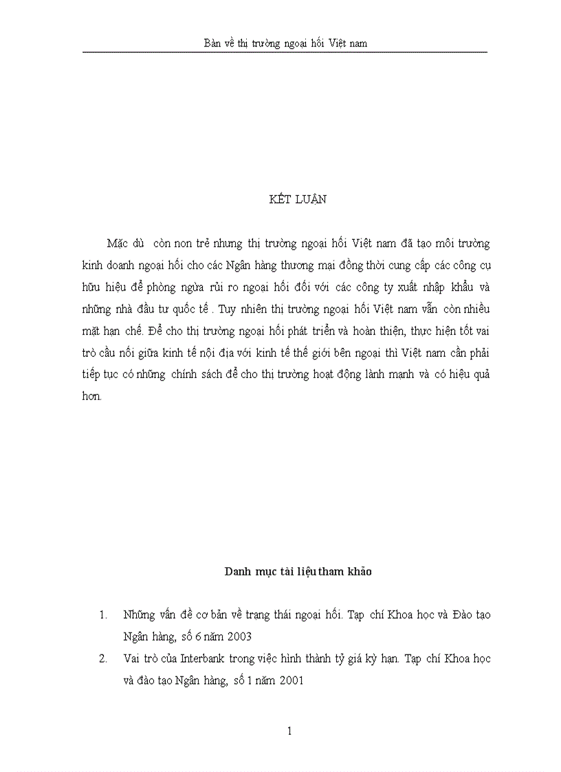 image for page Bàn về thị trường ngoại hối Việt nam 1