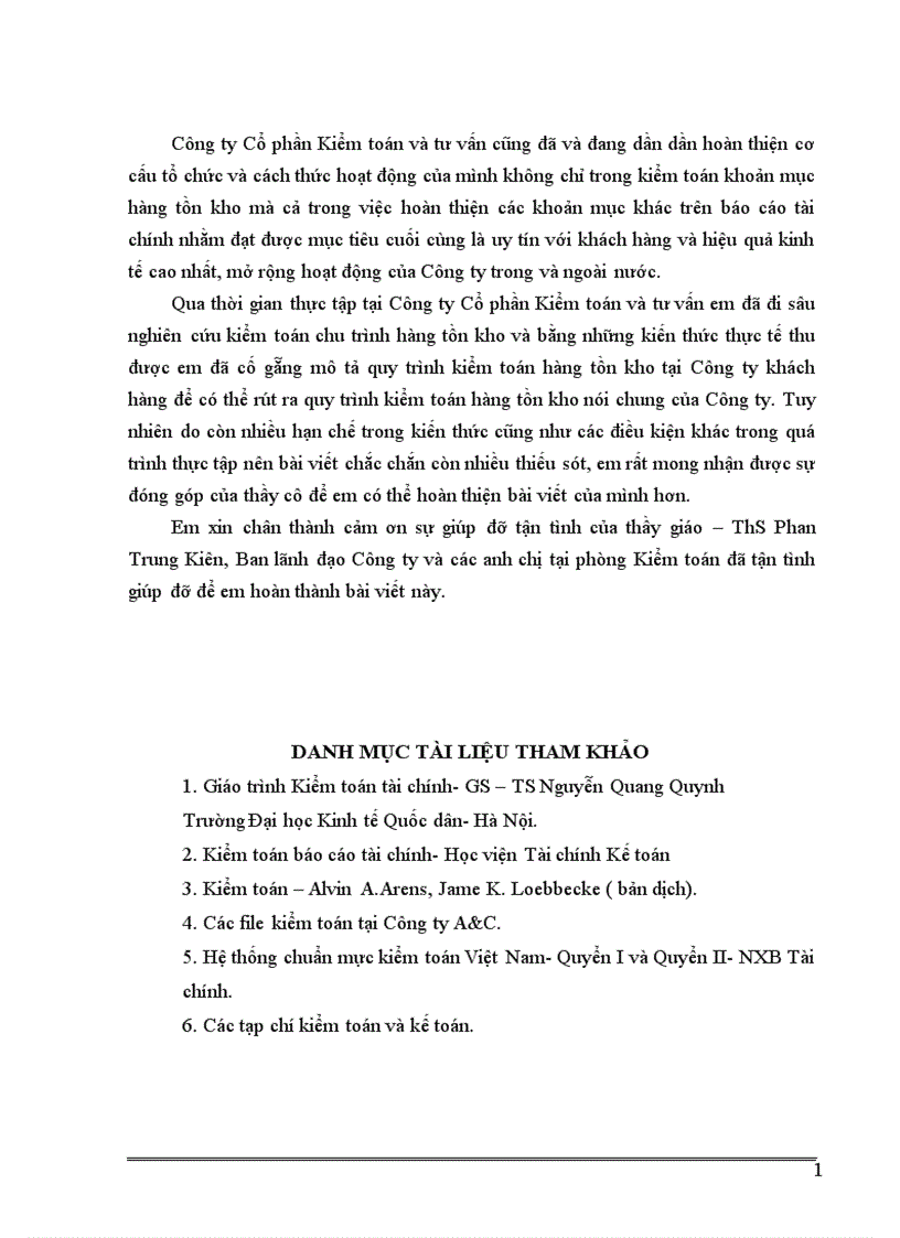 image for page Kiểm toán chu trình hàng tồn kho trong kiểm toán báo cáo tài chính tại công ty Cổ phần Kiểm toán và tư vấn A C