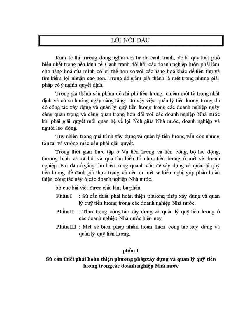 image for page Thực trạng công tác xây dựng và quản lý quỹ tiền lương ở các doanh nghiệp Nhà nước hiện nay