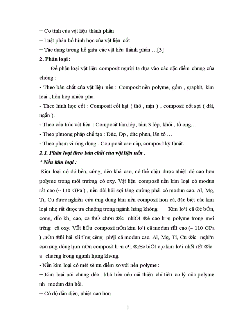 image for page Tổng quan về vật liệu composit
