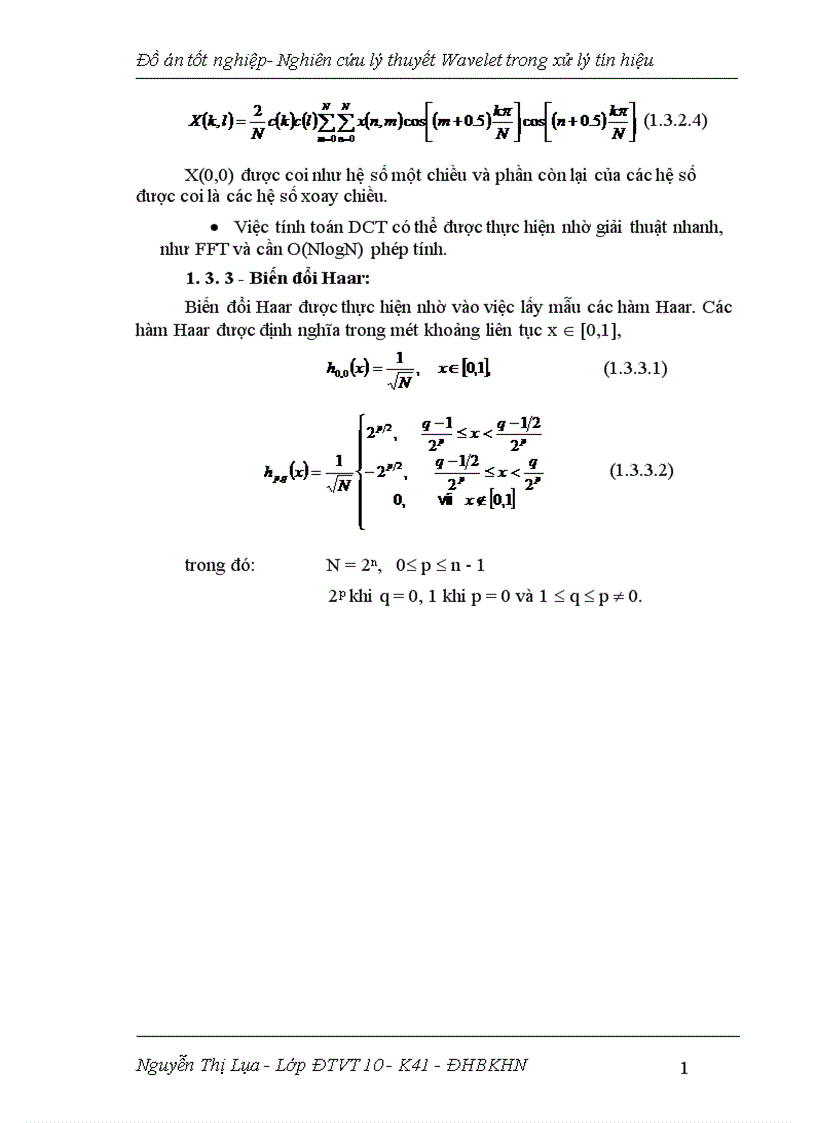 image for page Nghiên cứu lý thuyết wavelet trong xử lý tín hiệu