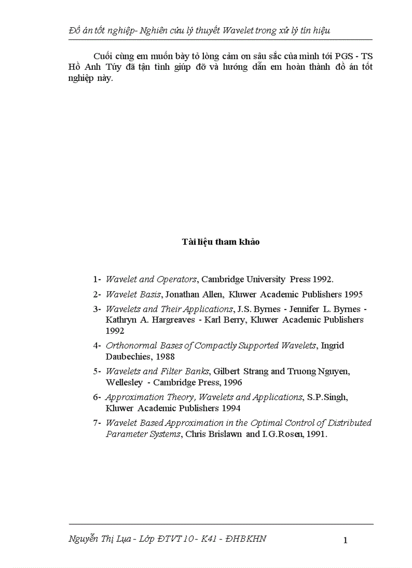 image for page Nghiên cứu lý thuyết wavelet trong xử lý tín hiệu