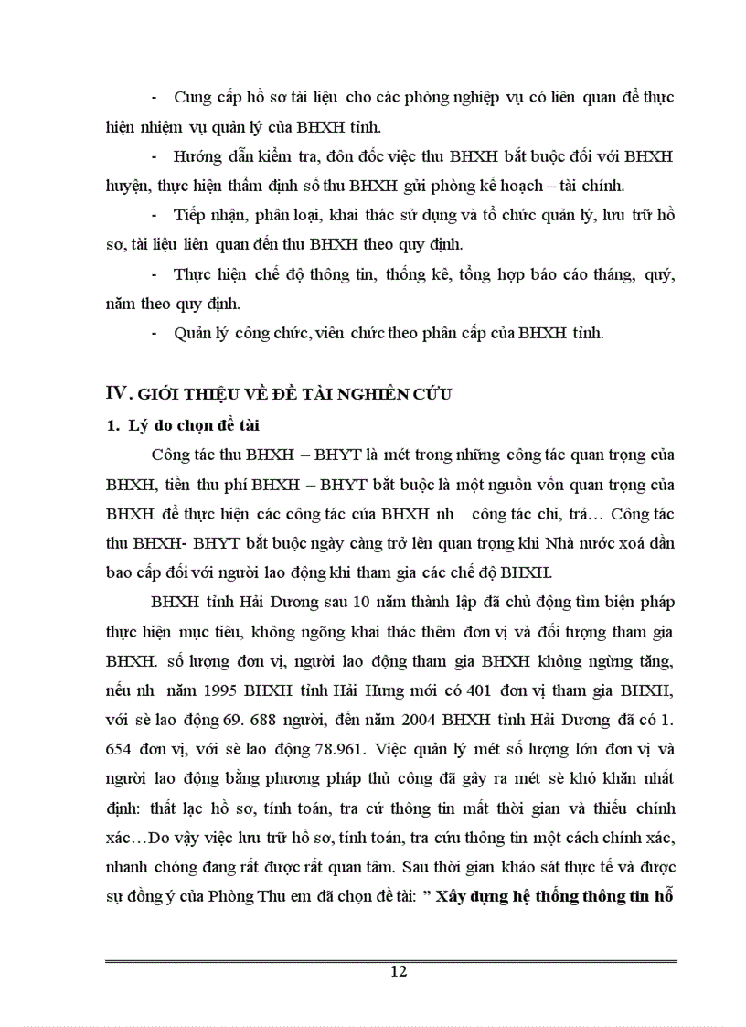 image for page Xây dựng hệ thống thông tin hỗ trợ công tác quản lý thu BHXH BHYT bắt buộc tại BHXH tỉnh Hải Dương 1