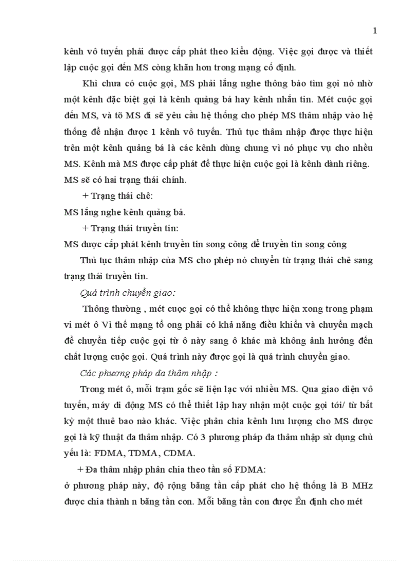 image for page Giao diện vô tuyến của hệ thống CDMA