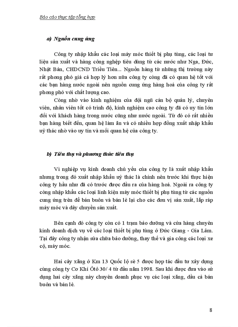 image for page Báo cáo thực tập tổng hợp của Công ty Thiết bị phụ tùng và xăng dầu