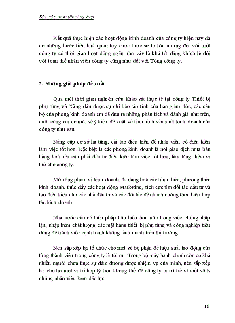 image for page Báo cáo thực tập tổng hợp của Công ty Thiết bị phụ tùng và xăng dầu