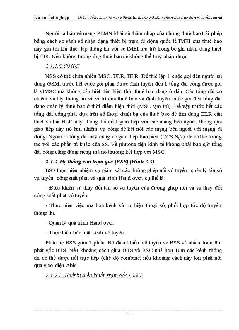 image for page Tổng quan về mạng thông tin di động GSM nghiên cứu giao diện vô tuyến của nó