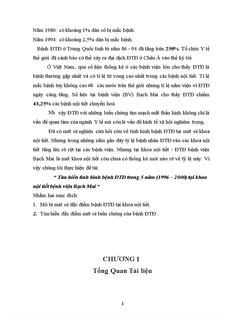 image for page Tìm hiểu tình hình bệnh ĐTĐ trong 5 năm 1996 2000 tại khoa nội tiết bệnh viện Bạch Mai 1