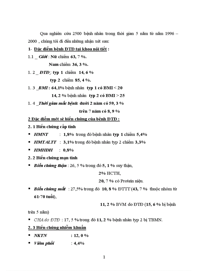 image for page Tìm hiểu tình hình bệnh ĐTĐ trong 5 năm 1996 2000 tại khoa nội tiết bệnh viện Bạch Mai 1