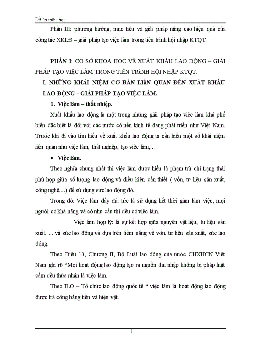 image for page XKLĐ giải pháp tạo việc làm cho người lao động trong tiến trình hội nhập KTQT