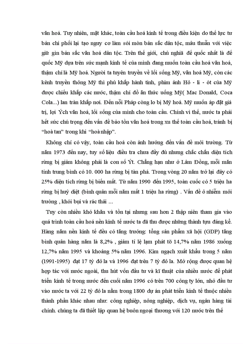 image for page Vận dụng nguyên lý triết học để phân tích làm rõ thực trạng của nền kinh tế Việt Nam trước xu thế toàn cầu hoá 1