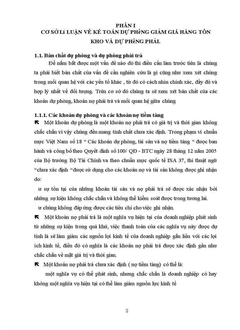 Bàn về kế toán dự phòng giảm giá hàng tồn kho và dự phòng phải trả trong chế độ kế toán Việt Nam hiện hành 1