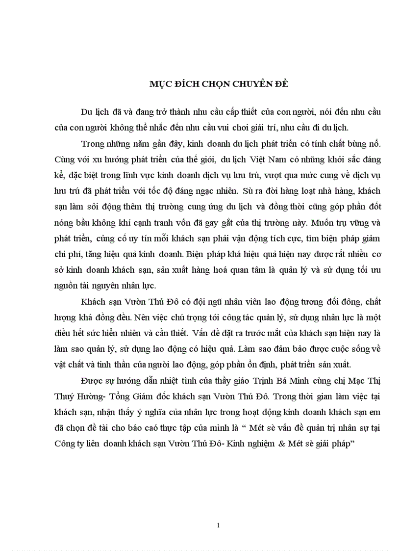 image for page Báo cáo thực tập tại khách sạn vườn thủ đô