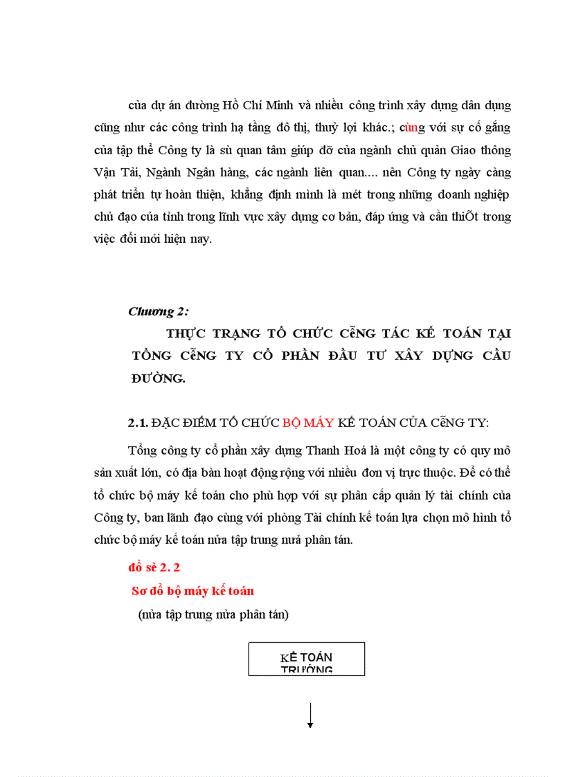 image for page Đánh giá thực trạng tổ chức bộ máy kế toán tại công ty cổ phần đầu tư xây dựng cầu đường Thanh Hóa 1