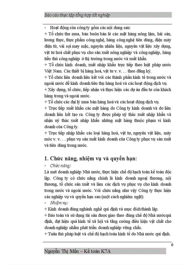 image for page Báo cáo thực tập tại Công ty xuất nhập khẩu và đầu tư IMEXIN