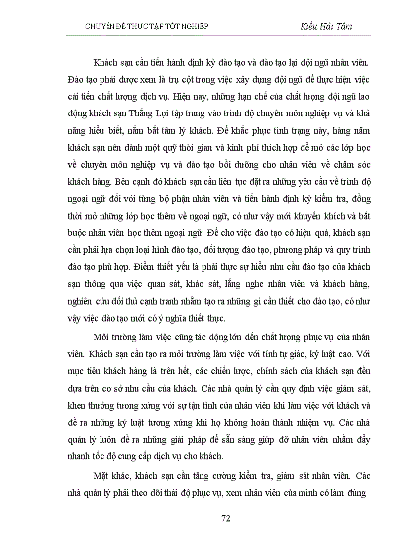 image for page Một số giải pháp về quản lý chất lượng dịch vụ tại khách sạn Thắng Lợi