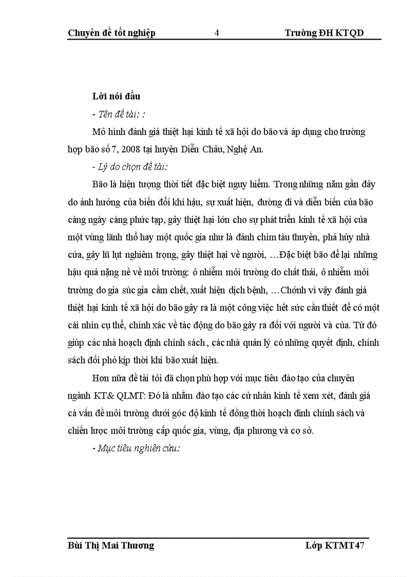 image for page Mô hình đánh giá thiệt hại kinh tế xã hội do bão và áp dụng cho trường hợp bão số 7 2008 tại huyện Diễn Châu Nghệ An