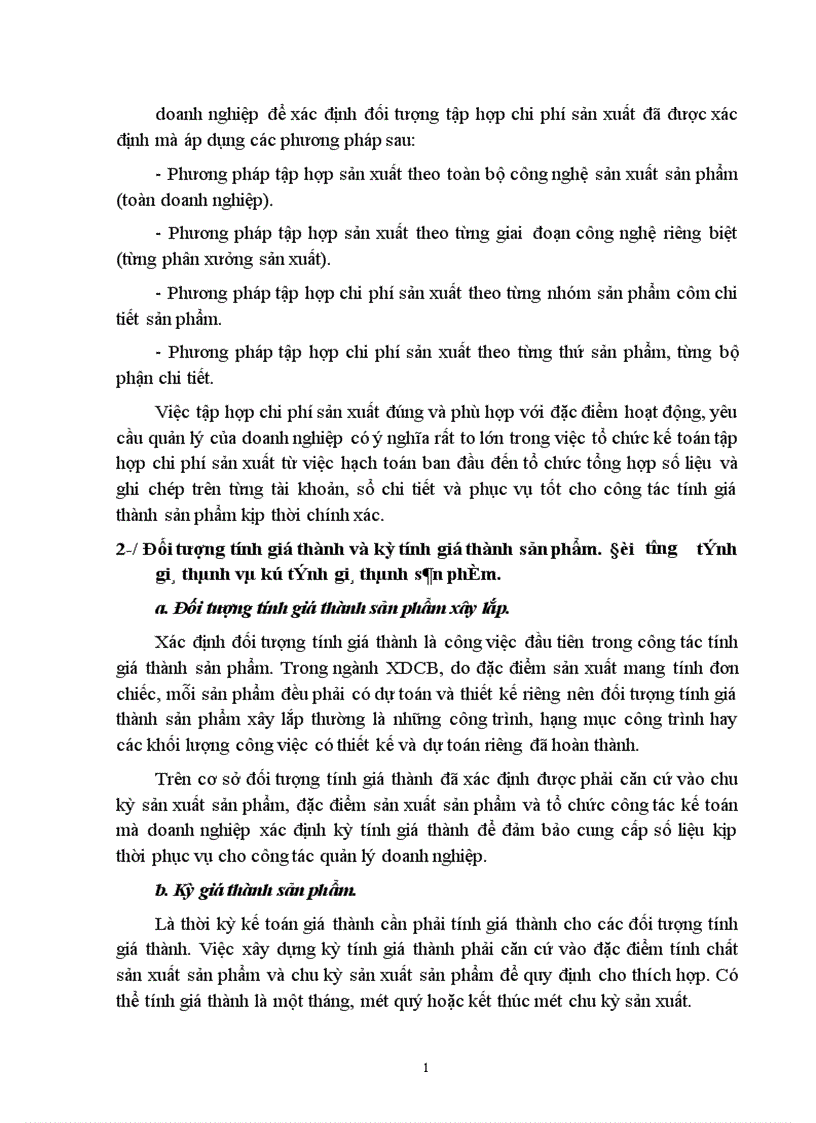 image for page Kế toán chi phí và tính giá thành sản phẩm xây lắp tại xí nghiệp xây lắp II 1