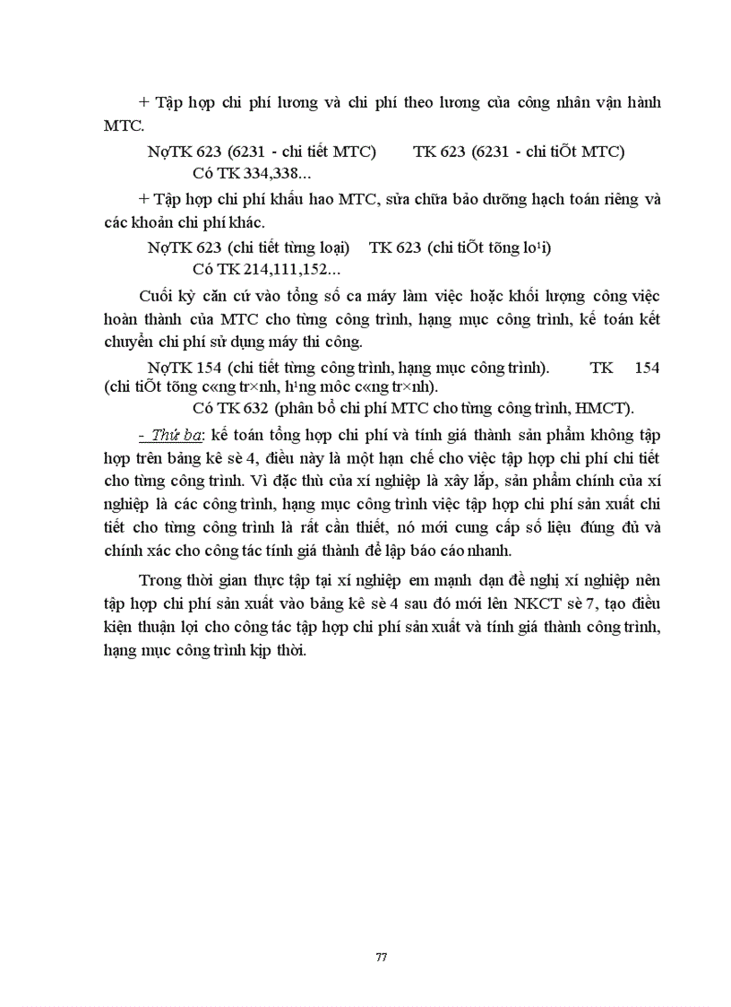 image for page Kế toán chi phí và tính giá thành sản phẩm xây lắp tại xí nghiệp xây lắp II 1